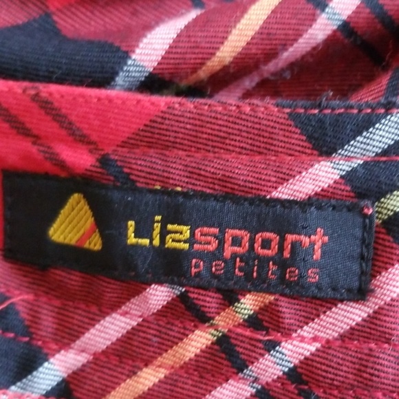 Liz Sport Petites Red Plaid Scottish Style Skirt - Picture 3 of 8